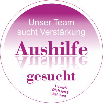 Runder Button Aushilfe gesucht – Unser Team sucht Verstärkung – Bewirb Dich jetzt bei uns!