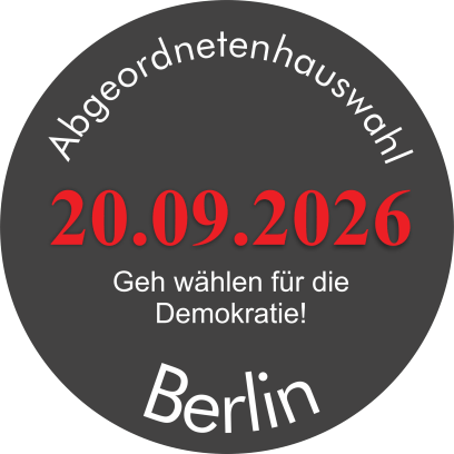 Runder Button Abgeordnetenhauswahl Berlin 20.09.2026