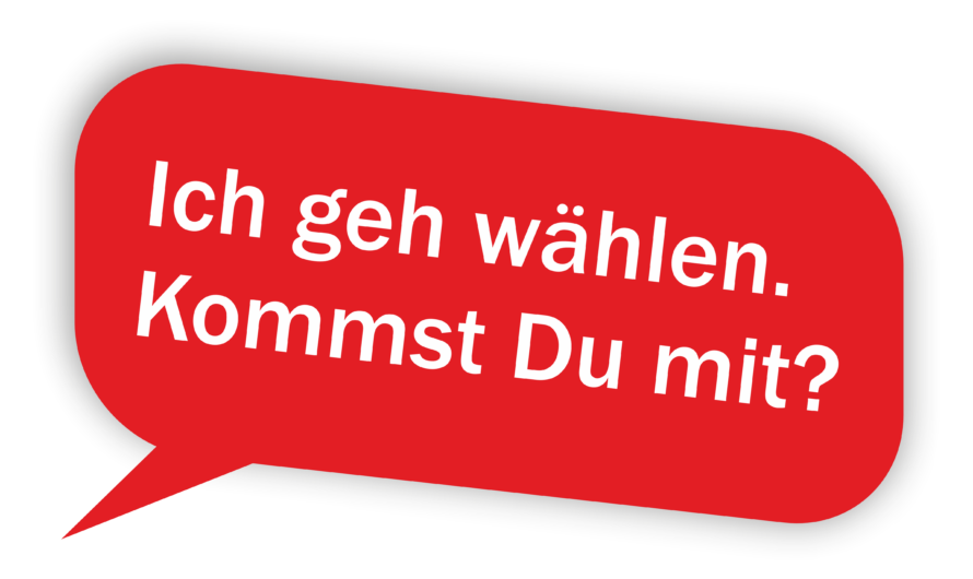Banner Ich geh wählen. Kommst Du mit?