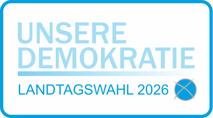 Banner Unsere Demokratie – Landtagswahl 2026