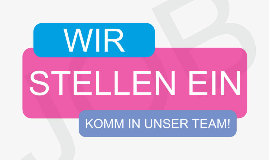 Banner Wir stellen ein – Komm in unser Team!