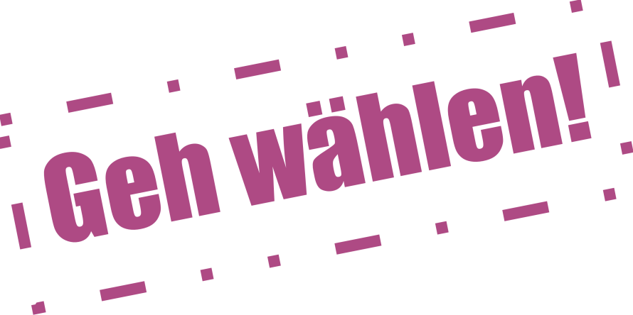 Geh wählen! (Transparenter Hintergrund)