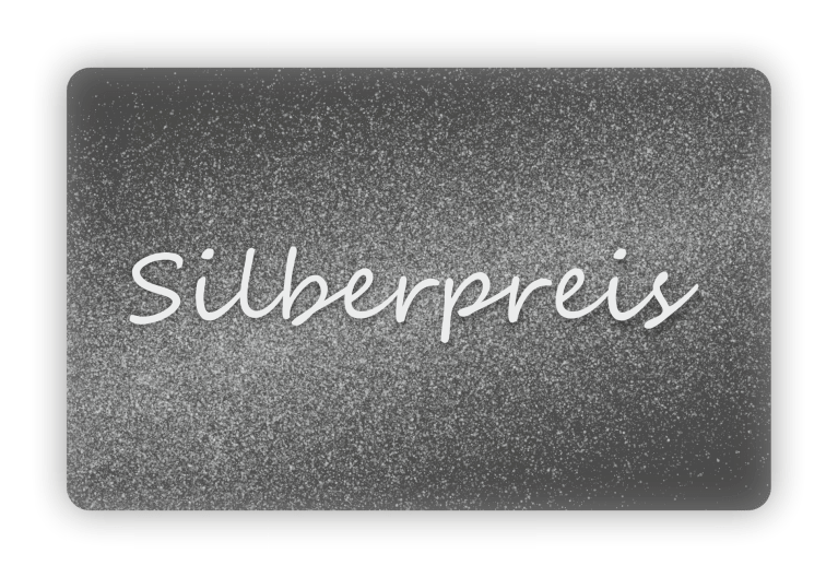 Schriftzug Silberpreis auf silberfarbenen Hintergrund
