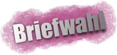 Stempel Briefwahl in verschiedenen Farbvarianten