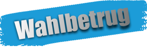 Stempel Wahlbetrug in verschiedenen Farbvarianten