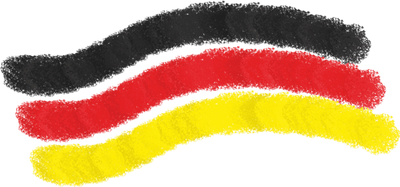 Deutschlandfarben in Wellenform