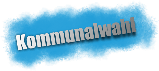 Stempel Kommunalwahl in verschiedenen Farbvarianten