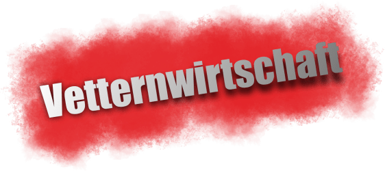 Stempel Vetternwirtschaft in verschiedenen Farbvarianten