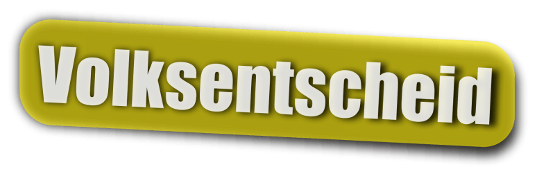 Stempel Volksentscheid in verschiedenen Farbvarianten