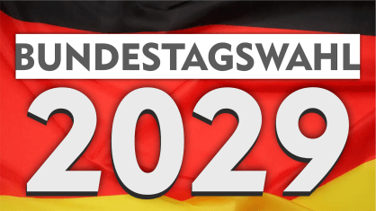 Bundestagswahl 2029 – Hintergrund Deutschlandfahne