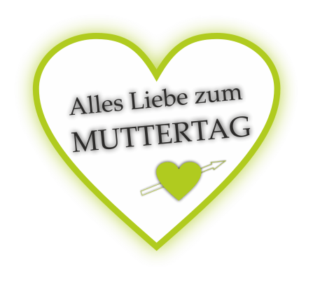 Leuchtendgrünes Herz – Alles Liebe zum Muttertag