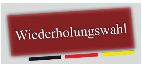 Schriftzug Wiederholungswahl