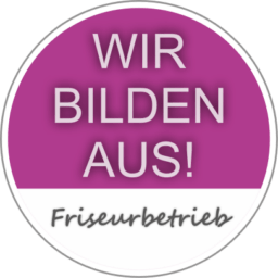 Button Wir bilden aus – Friseurbetrieb