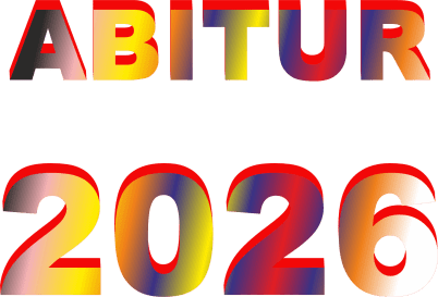 Schriftzug Abitur 2026 in 3D