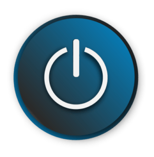 Power Button on off (Blau)