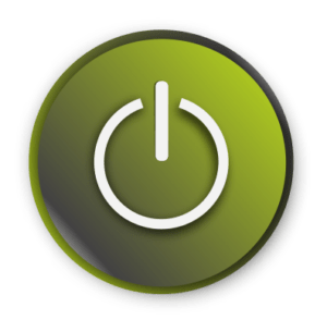 Power Button on off (Leuchtendgrün)