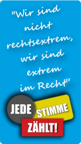 Smartphone Vorlage „Wir sind nicht rechtsextrem, wir sind extrem im Recht“
